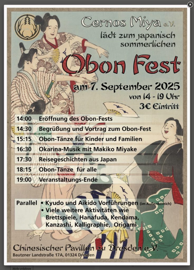 Programmübersicht Obon-Fest 2025