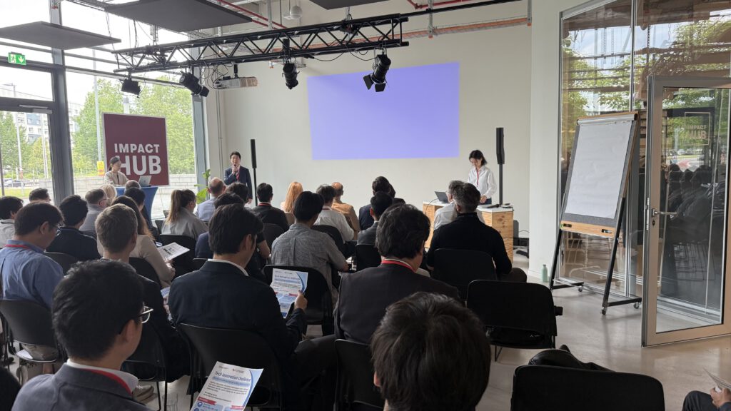 Eröffnung des ersten Eventteils durch Shigeki Okamoto von JETRO-Büro Berlin